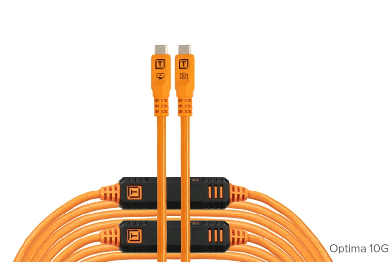 Tether Tools TetherPro Optima cavo 10G USB-C dritto 9.4m arancione ad alta visibilit�