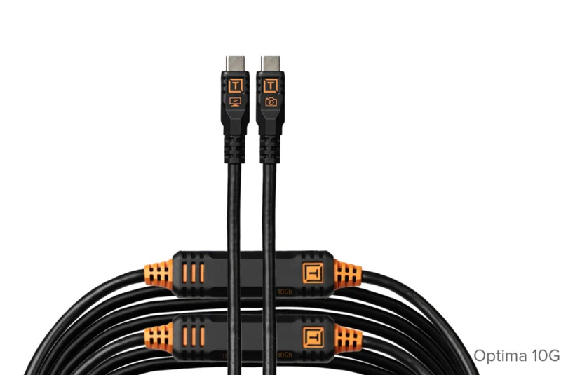 Tether Tools TetherPro Optima cavo 10G USB-C dritto 9.4m nero non riflettente