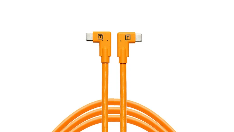 Tether Tools TetherPro Cavo da USB-C a USB-C (angolo retto/angolo retto) 4.6m arancione ad alta visibilita