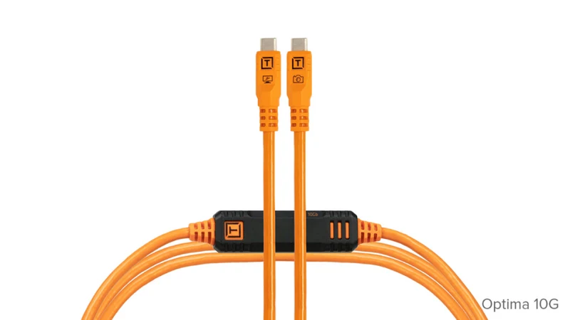 Tether Tools TetherPro Optima cavo 10G USB-C dritto 4.6m arancione ad alta visibilit�