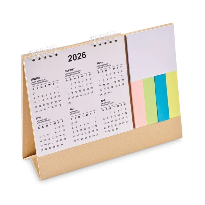Calendario da tavolo con memopad
