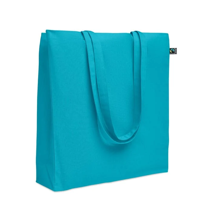 Shopper Fairtrade 180 gr colorata soffietto