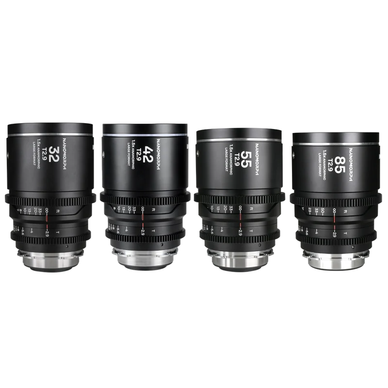 Laowa Venus Optics Kit obiettivo NanoMorph LF Prime 4 lenti 32mm+42mm+55mm+85mm Silver PL+EF Cine