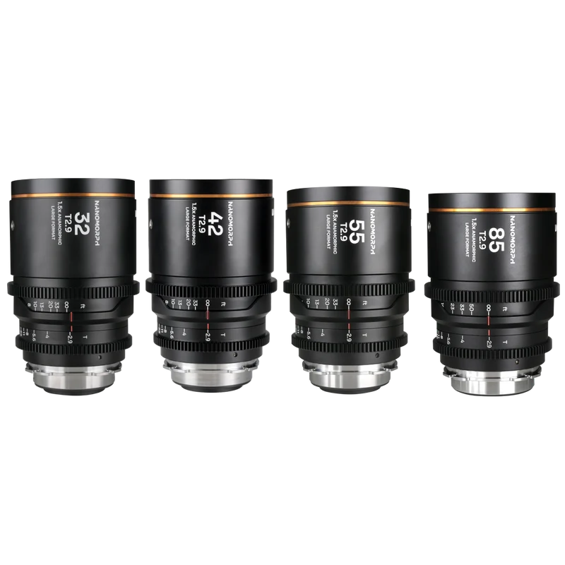 Laowa Venus Optics Kit obiettivo NanoMorph LF Prime 4 lenti 32mm+42mm+55mm+85mm Ambra PL+EF Cine
