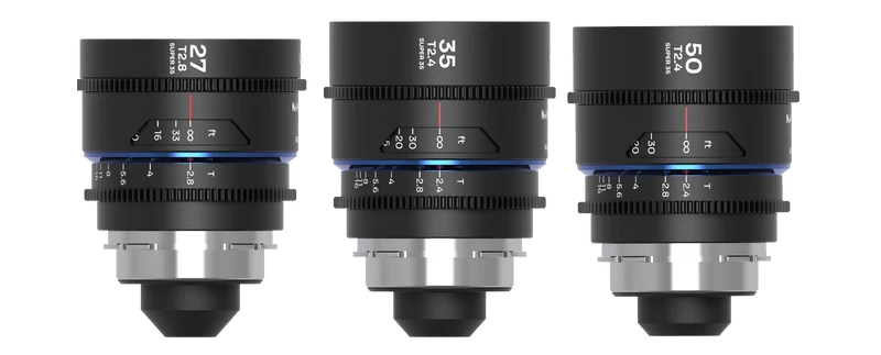 Laowa Venus Optics S35 Prime Kit NanoMorph (27mm-35mm-50mm) Blue PL+EF Cine