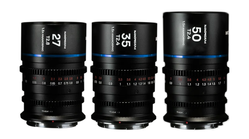 Laowa Venus Optics S35 Prime Kit NanoMorph (27mm-35mm-50mm) Blue Sony E Cine