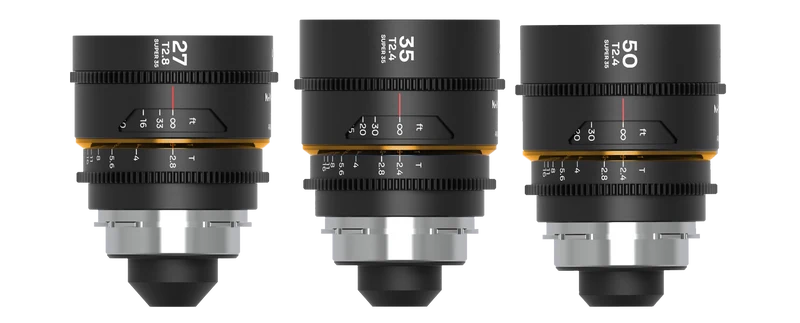 Laowa Venus Optics S35 Prime Kit NanoMorph (27mm-35mm-50mm) Ambra PL+EF Cine
