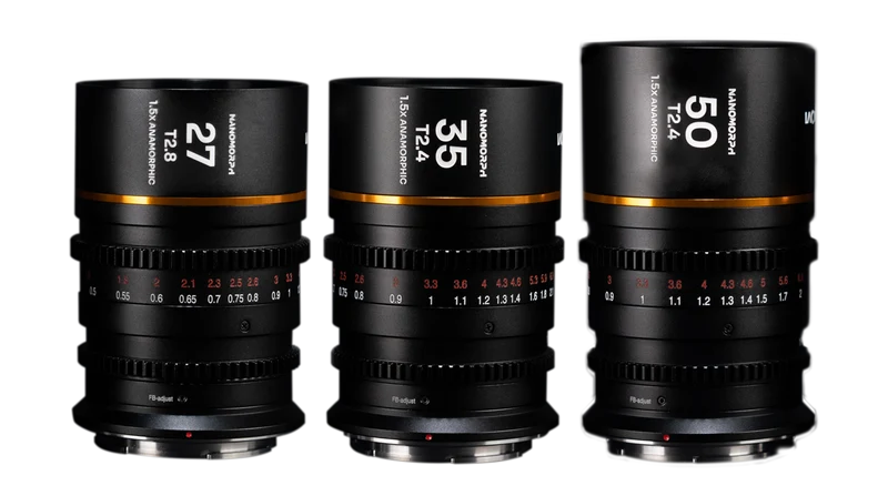 Laowa Venus Optics S35 Prime Kit NanoMorph (27mm-35mm-50mm) Ambra DL Cine