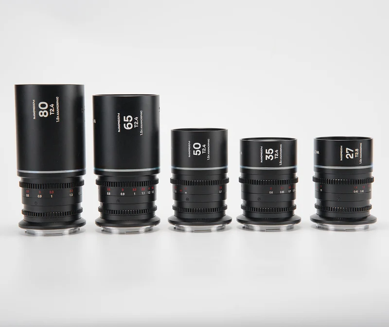 Laowa Venus Optics S35 Prime Kit NanoMorph (27mm-35mm-50mm-65mm-80mm) Silver Nikon Z Cine