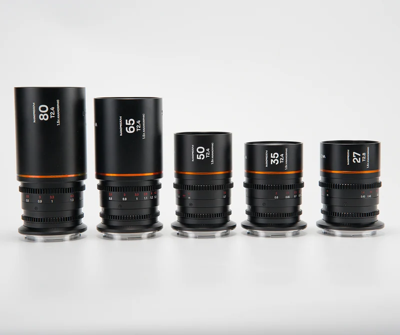 Laowa Venus Optics S35 Prime Kit NanoMorph (27mm-35mm-50mm-65mm-80mm) Ambra Fuji X Cine