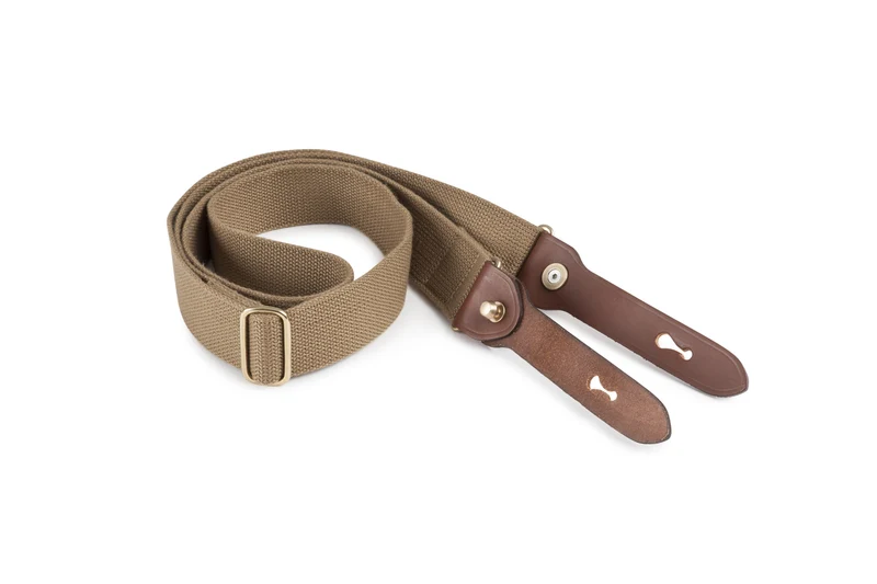 Billingham HP SLING Cinghia Khaki/Cuoio Marrone chiaro