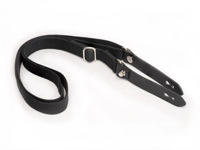 Billingham Tracolla Stowaway per Borsello Tela Nera/Bordi Cuoio nero