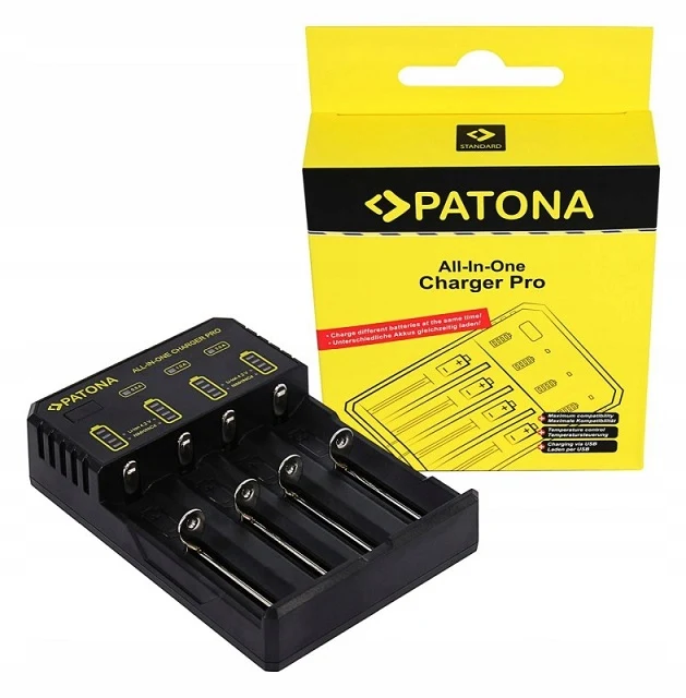 PATONA USB CHARGER F. ROUND CELLS CR123A/14500/16340/18650/22650/26650 AND MICRO AAA / MIGNON AA BAT