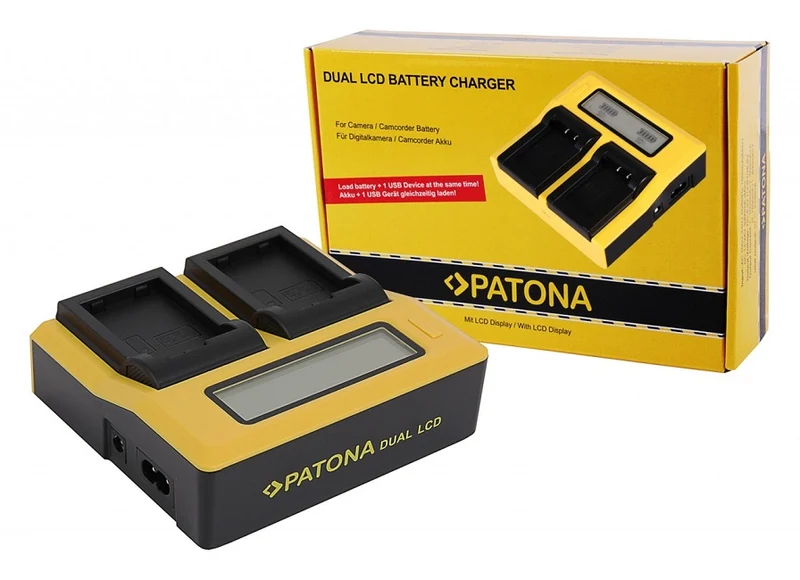 PATONA CARICATORE DOPPIO LCD USB PER NIKON ENEL25 EN-EL25 Z50 Z FC