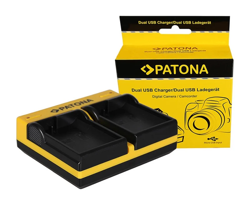 PATONA DUAL CHARGER NIKON EN-EL15 1 V1 EN-EL15 D600 D610 D7000 D7100 D800 D8000 INCL. MICRO-USB CABLE