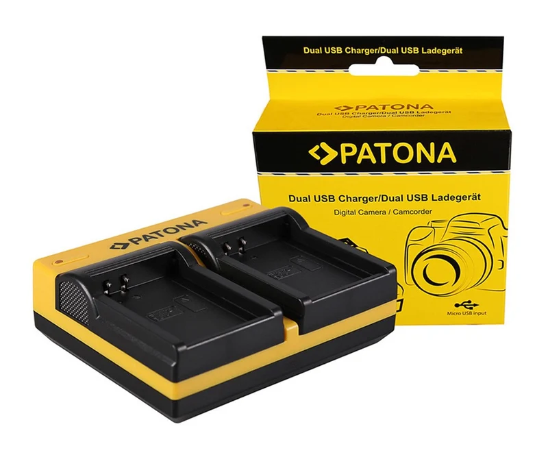 PATONA DUAL CHARGER OLYMPUS BLN-1 OMD EM1 E-M1 EM5 E-M5 EM5 MARK II E-M5 MARK II INCL. MICRO-USB CABLE