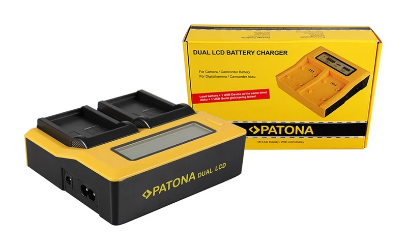 PATONA DUAL LCD USB CHARGER OLYMPUS BLS1 BLS5 PSBLS1 PS-BLS1