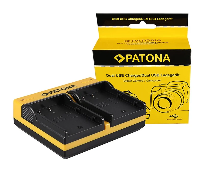PATONA DUAL CHARGER PANASONIC DMW-BLF19 LUMIX DMCGH3 DMC-GH3 DMCGH3A DMC-GH3A INCL. MICRO-USB CABLE