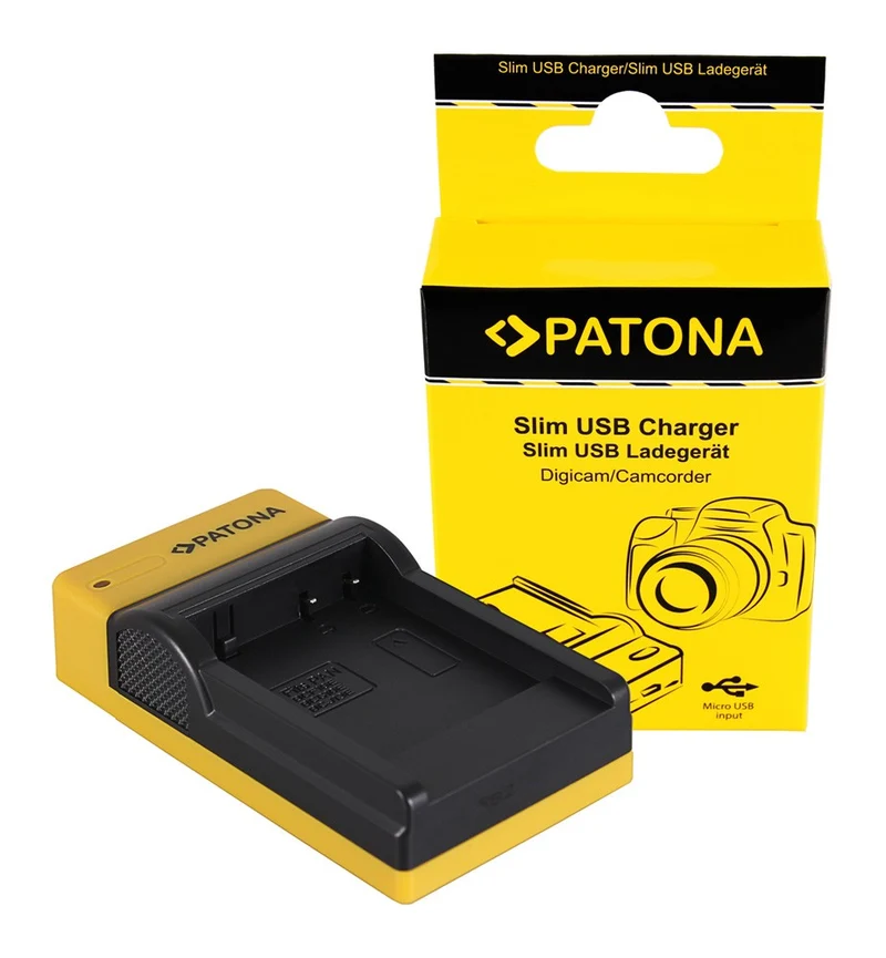PATONA SLIM MICRO-USB CHARGER PANASONIC DMW-BCF10E LUMIX DMC-FS7 DMCLX5 DMCLX5 DMC-LX5