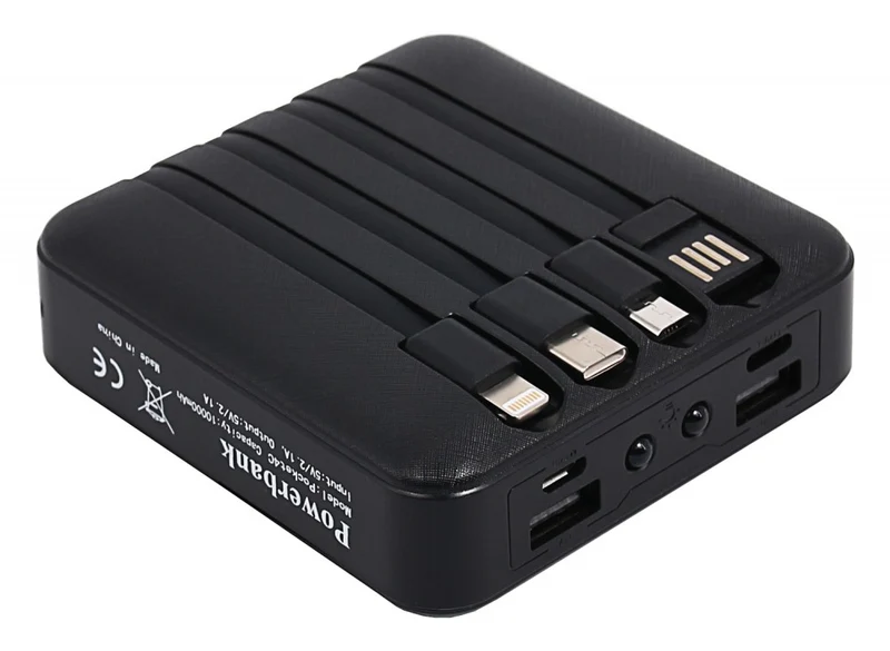 PATONA POWERBANK POCKET 4C 10000MAH CON 4 CAVI DI RICARICA INCLUSI