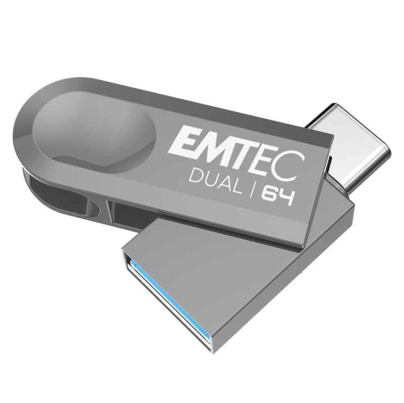 EMTEC USB 3.2 DUAL D280 PEN DRIVE 64GB TYPE-C /USB BACK-UP OTG