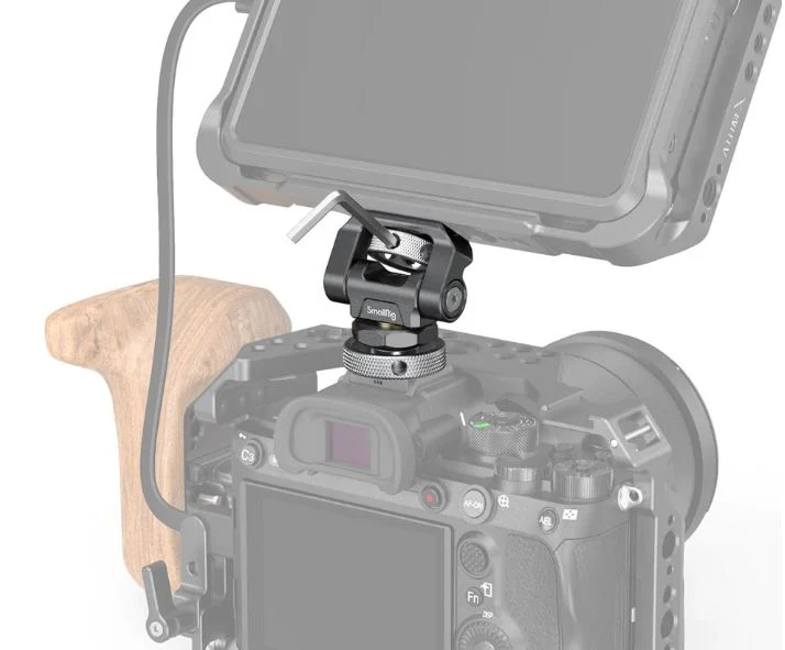 SMALLRIG SWIVEL AND TILT ADJUSTABLE MONITOR MOUNT WITH COLD SHOE MOUNT 2905