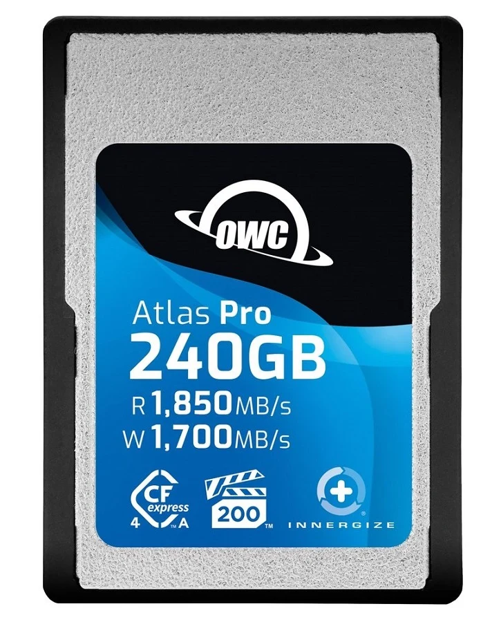 OWC CFXA4P00240 ATLAS PRO 240GB CFEXPRESS TYPE A CARDS VPG 200+ADATTATORE TYPE B INCLUSO