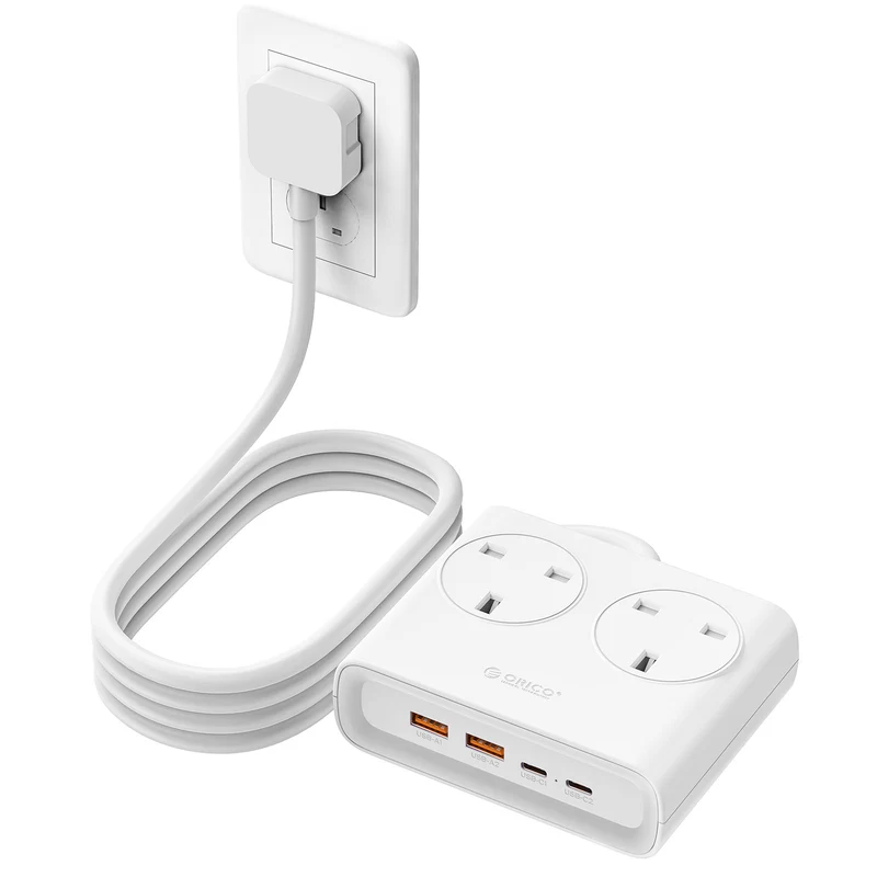 ORICO Power Brick UK Plug 25W GaN 6-in-1 Charging Station