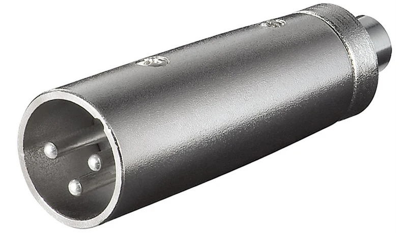 XLR-Adapter, Cinch-Buchse zu XLR-Stecker