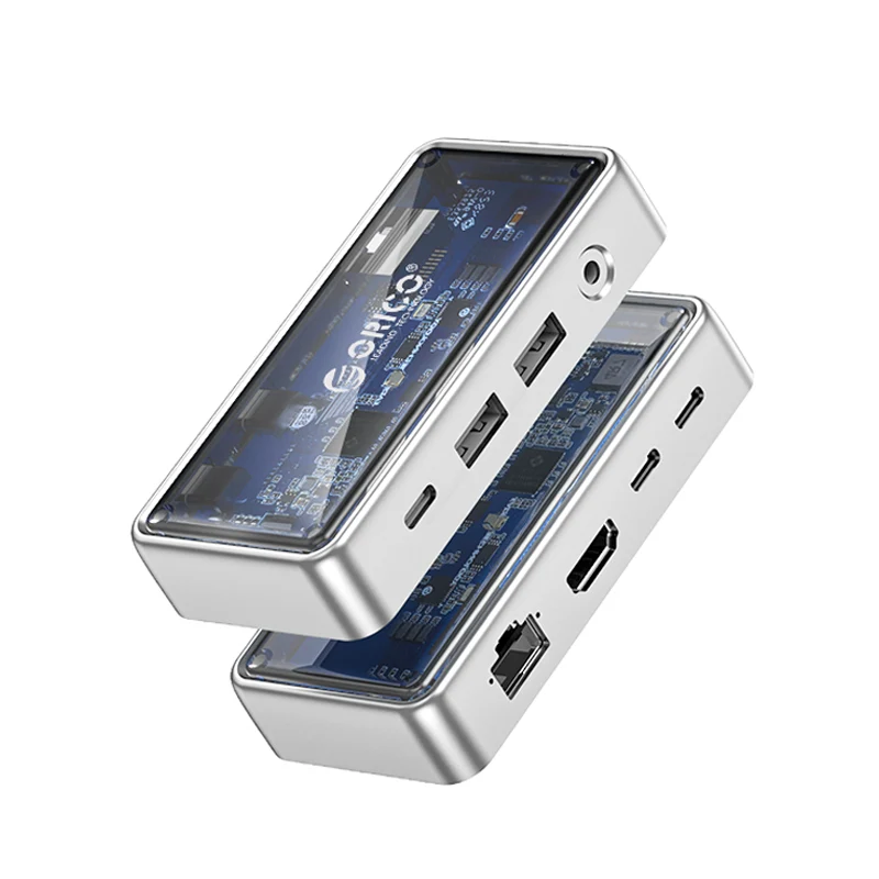 ORICO TM10 Transparent 7-in-1 Docking Station