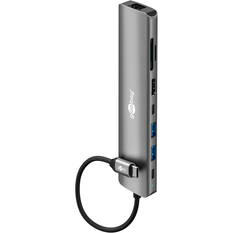 Slim 8-Port USB-Hub mit HDMI und RJ45, 5 Gbit/s