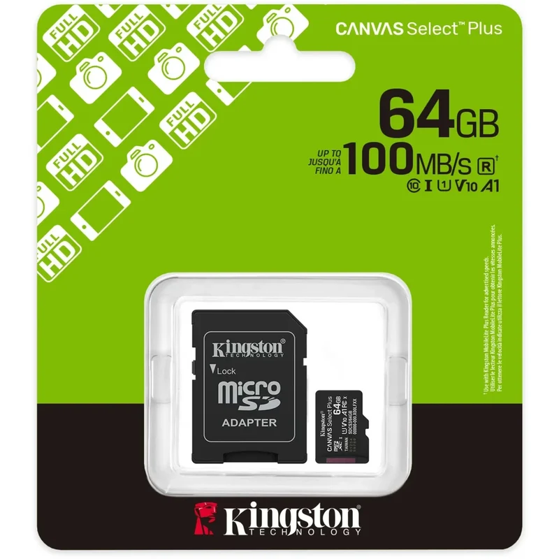 KINGSTON - MICRO SD 64GB - 128GB - 256GB