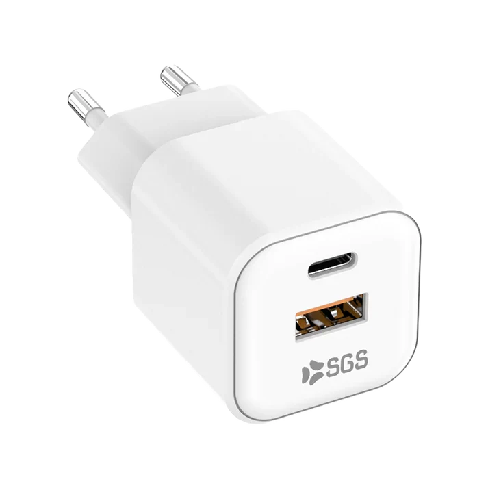 SGS - CARICATORE DUAL USB/TYPE CPD GAN 35w BIANCO