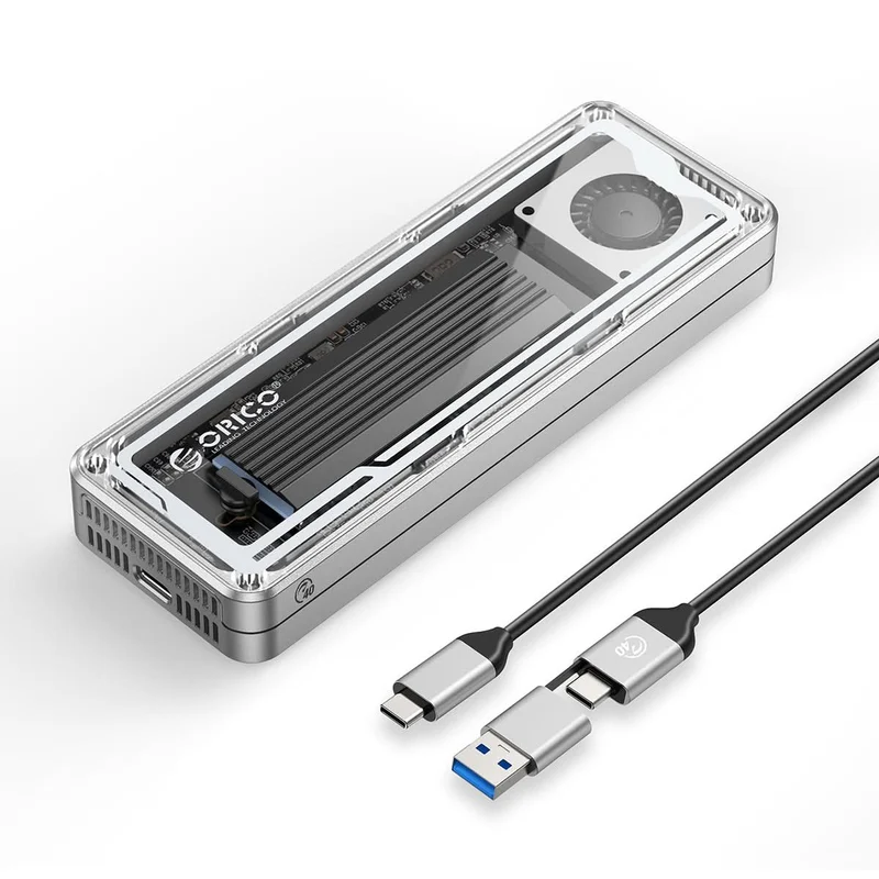 ORICO Transparent USB4 40Gbps NVMe SSD Enclosure with Fan
