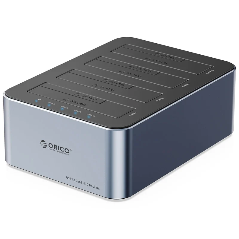 ORICO 4-Bay Aluminum Type-C SATA HDD/SSD Duplicator, Offline Clone Hard Drive Docking Station