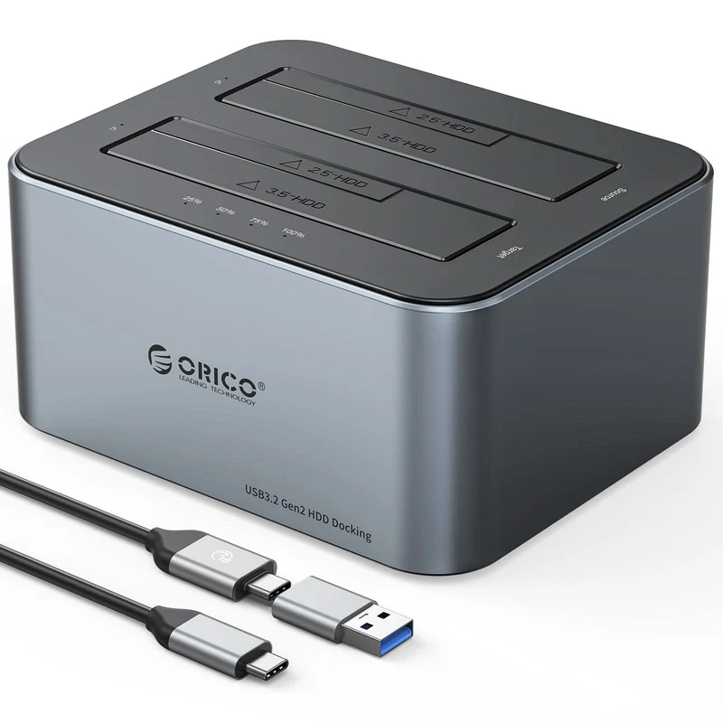 ORICO Dual Bay Type-C SATA HDD/SSD Offline Clone Duplicator