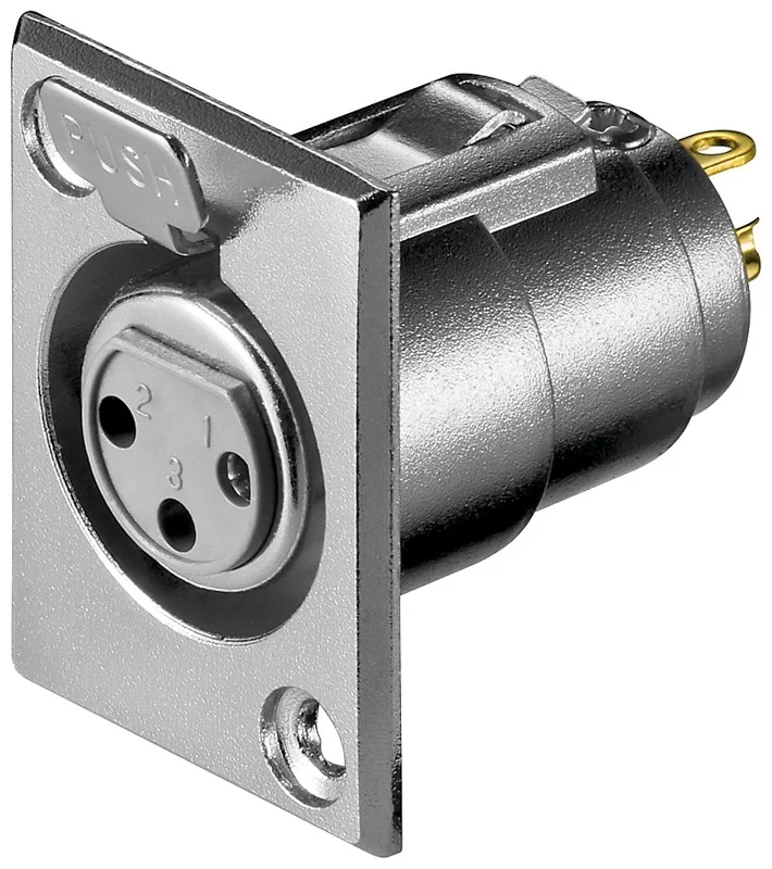 Mikrofon-Einbaubuchse, XLR-Buchse