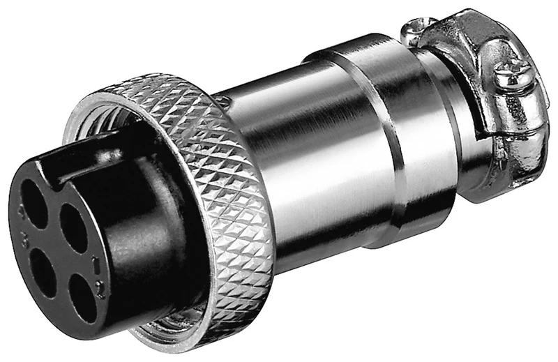 Mikrofonkupplung XLR-Buchse mit geschraubter Zugentlastung (10 Stück)
