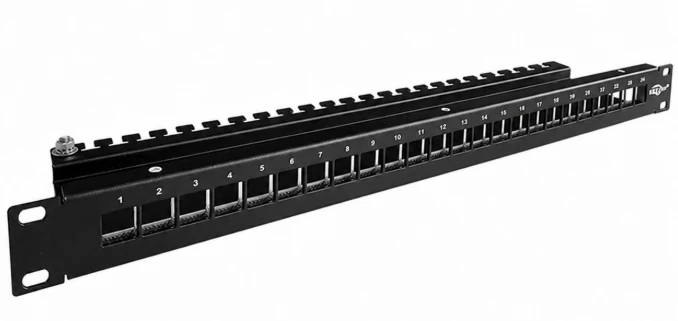 19" Robustes Patchpanel 1HE für 24x Keystonemodule unbestückt