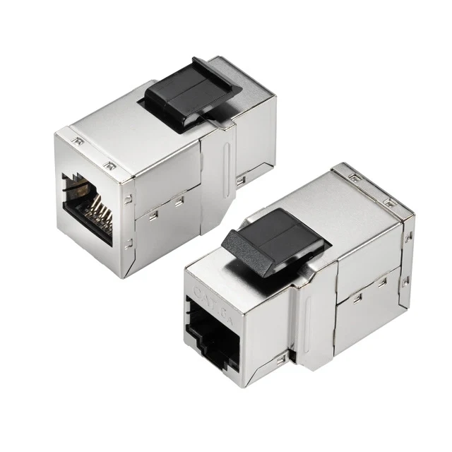 Keystone Adapter RJ45 Cat.6A Bu.-Bu. geschirmt