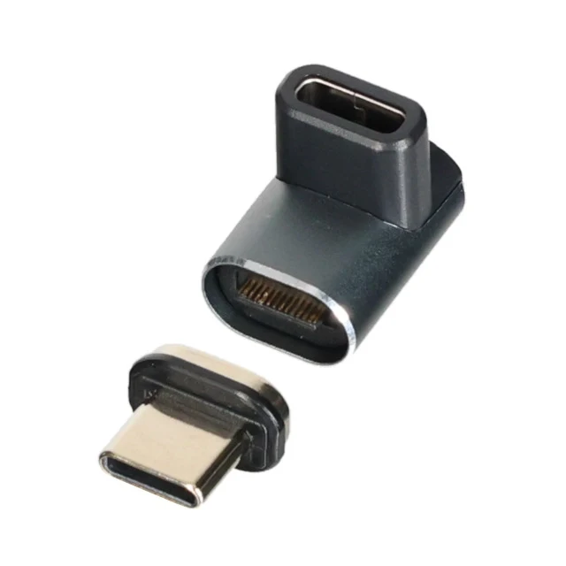 USB4 3x2 Magnetischer Adapter USB-C 90° gewinkelt 40Gbps 240W/5A 8K60Hz