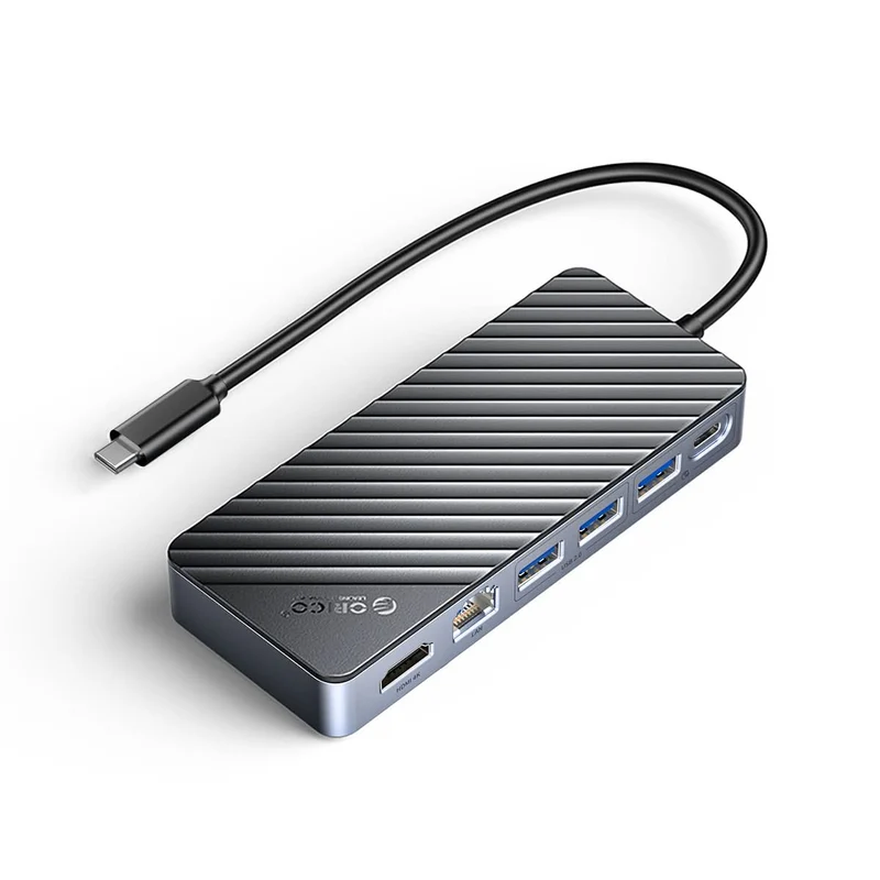 ORICO 8-IN-1 Docking Station with M.2 SSD Enclosure, RJ45 Ethernet port