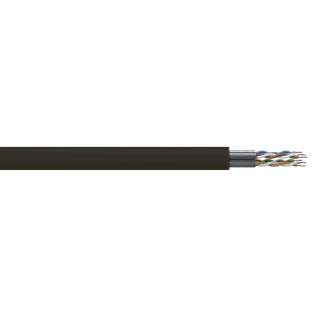 Patchkabel Meterware Cat.6A S/FTP 4x2x26 LSOH UltraFlex schwarz