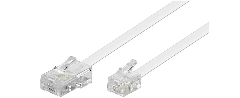 Telefonkabel (Modularkabel/Westernkabel), weiss