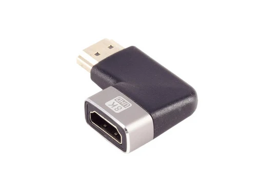 HDMI-Adapter, 90° Winkel rechts, 8K60Hz, Metall