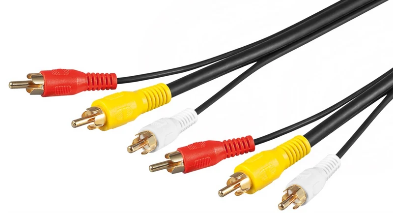 Composite Audio-Video-Anschlusskabel, 3x Cinch mit RG59-Videoleitung