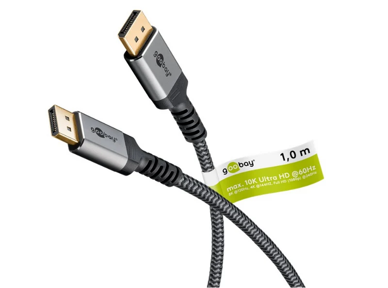 Premium DisplayPort-Kabel 2.0/2.1, 8K/144Hz, 54 Gbit/s, CU