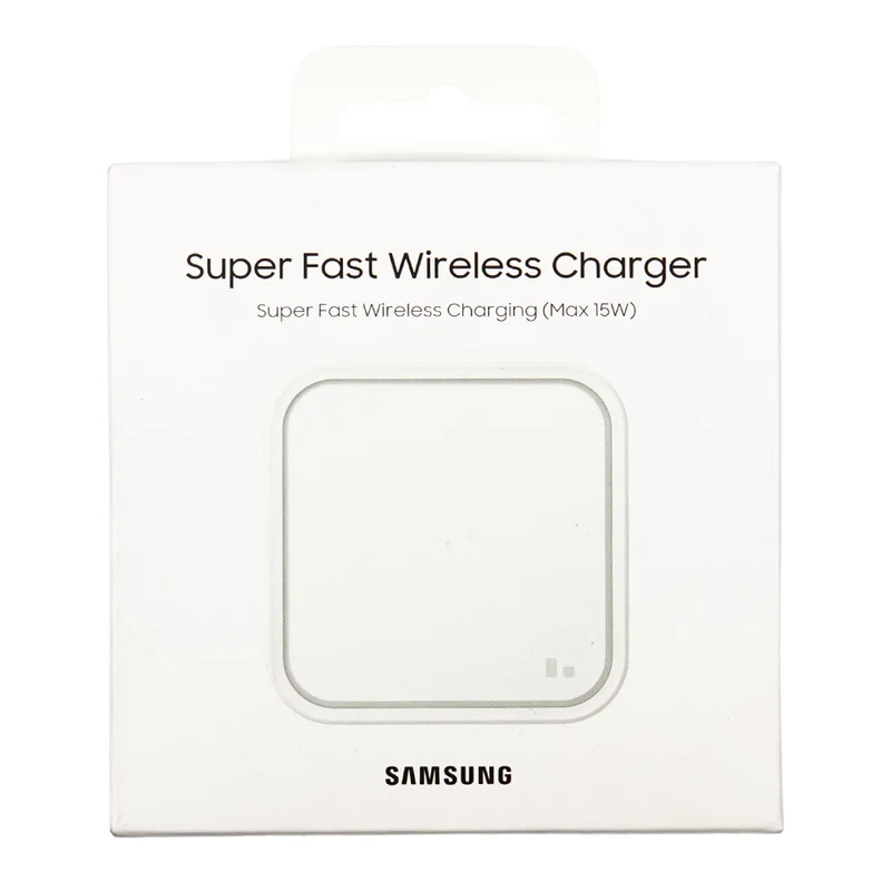 Samsung Caricabatterie Super Fast Wireless Charger Single 15W Fast Charging 2.0 (Bianco)