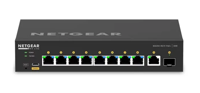Netgear PoE+ Switch M4250-9G1F-PoE+ 10 Port