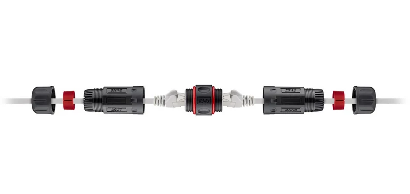 Outdoor (IP68) RJ45 Patchkabelkupplung/Netzwerkkabel-Verbinder, CAT 6